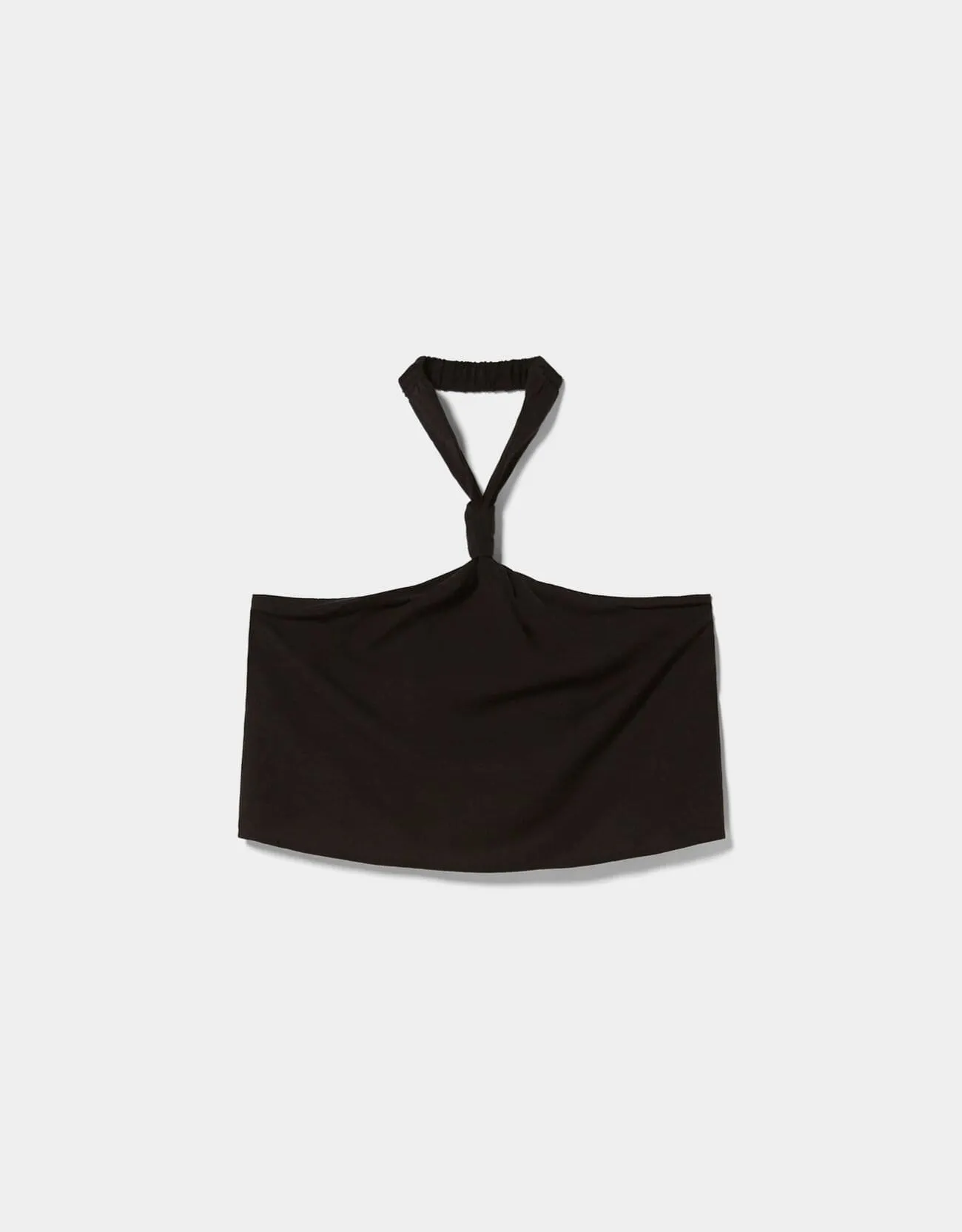 Cropped-Leinentop mit Neckholder